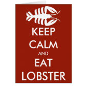 Art Deco, Keep Calm en Eat Lobster (Voorkant)