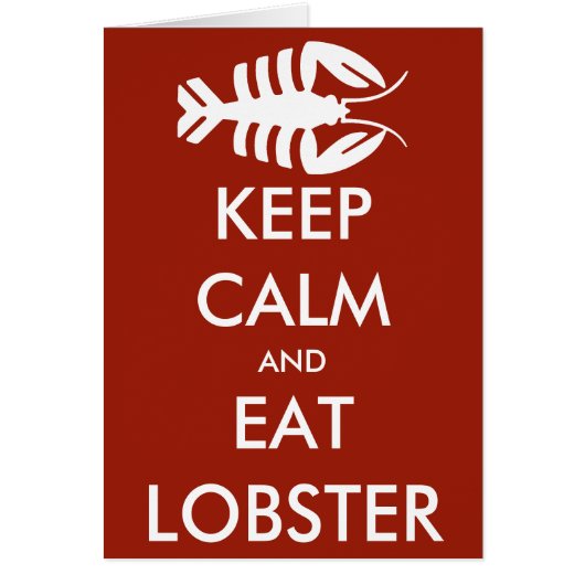 Art Deco, Keep Calm en Eat Lobster (Voorkant)