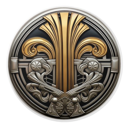 Art Deco Keramische Knop (Voorkant)