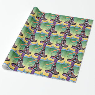 Art Deco-kerst Cadeaupapier