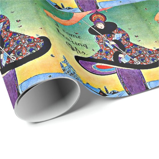 Art Deco-kerst Cadeaupapier (Rol Hoek)