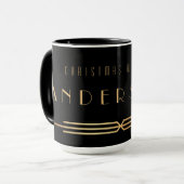 Art deco Kerst elegante koffiemok Mok (Voorkant links)