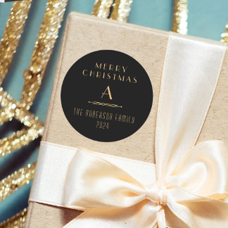 Art deco Kerst elegante stickers