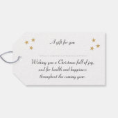 Art Deco Kerst Elegante Typografie Donkergroen Cadeaulabel (Achterkant Horizontaal)