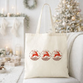 Art Deco Kerst Herten Tote Bag