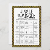 Art Deco Kerst Jingle & Mingle Spel Feestdagenkaart (Voorkant)