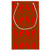 Art Deco-kerst Klein Cadeauzakje (Achterkant)