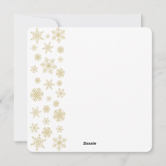 Art Deco Kerst Luxe Gouden Bogen en Geschenken Feestdagenkaart (Achterkant)