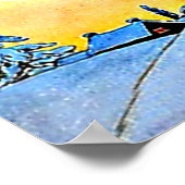 Art Deco-kerst Poster (Hoek)