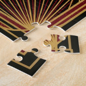 Art Deco Kerst slee troebel puzzel (Zijkant)
