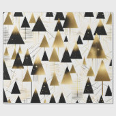 Art Deco kerstbomen inpakpapier (Vlak)