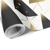 Art Deco kerstbomen inpakpapier (Rol Hoek)