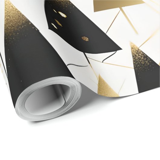 Art Deco kerstbomen inpakpapier (Rol Hoek)