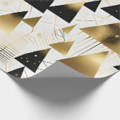 Art Deco kerstbomen inpakpapier (Hoek)