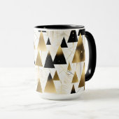 art deco kerstbomen koffiemok mok (Voorkant rechts)