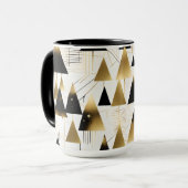 art deco kerstbomen koffiemok mok (Voorkant links)