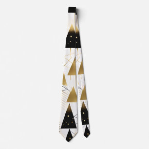 art deco kerstbomen stropdas