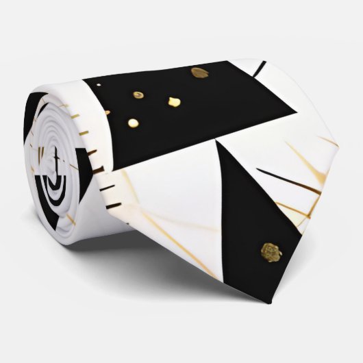 art deco kerstbomen stropdas (Opgerold)