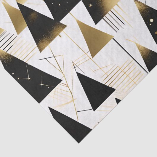 Art Deco Kerstbomen Weefselpapier Tissuepapier (Detail)