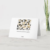 Art Deco Kerstbomen wenskaart Feestdagen Kaart (Achterkant)