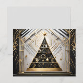 Art Deco Kerstboom briefkaart (Voorkant / Achterkant)