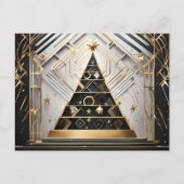 Art Deco Kerstboom briefkaart (Voorkant)