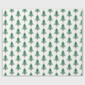 Art Deco Kerstboom Cadeaupapier (Vlak)