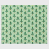 Art Deco Kerstboom Cadeaupapier (Vlak)