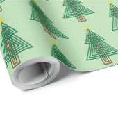 Art Deco Kerstboom Cadeaupapier (Rol Hoek)