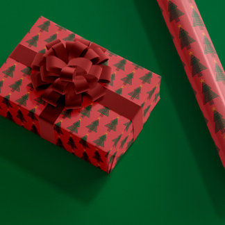 Art Deco Kerstboom Cadeaupapier