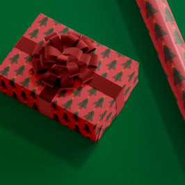 Art Deco Kerstboom Cadeaupapier