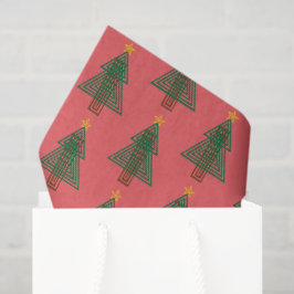 Art Deco Kerstboom Tissuepapier