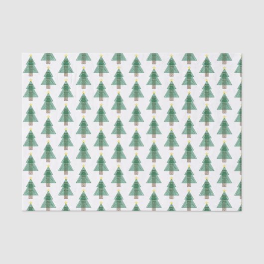 Art Deco Kerstboom Tissuepapier (Voorkant)