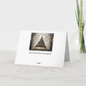 Art Deco Kerstboom wenskaart Feestdagen Kaart (Achterkant)