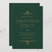 Art Deco-kerstfeestuitnodiging Kaart (Voorkant / Achterkant)