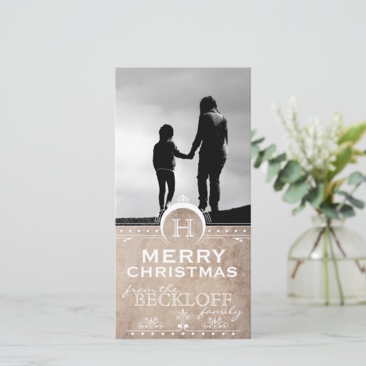  Art Deco Kerstkaart (Staand voorkant)