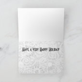 Art Deco-kerstKaart Feestdagen Kaart (Binnen)