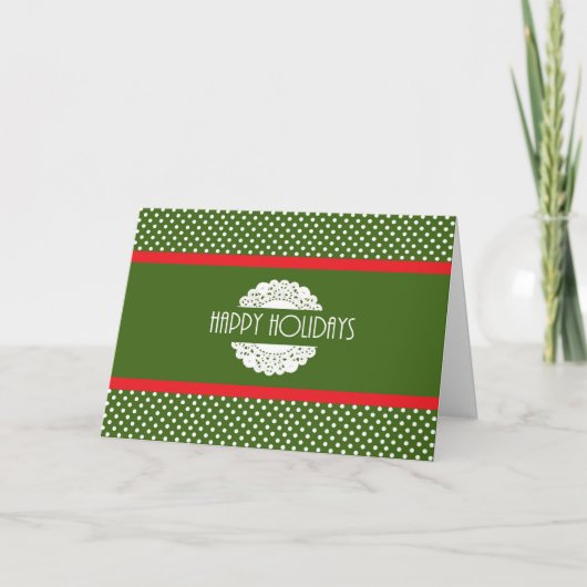 Art Deco-kerstKaart Feestdagen Kaart (Voorkant)