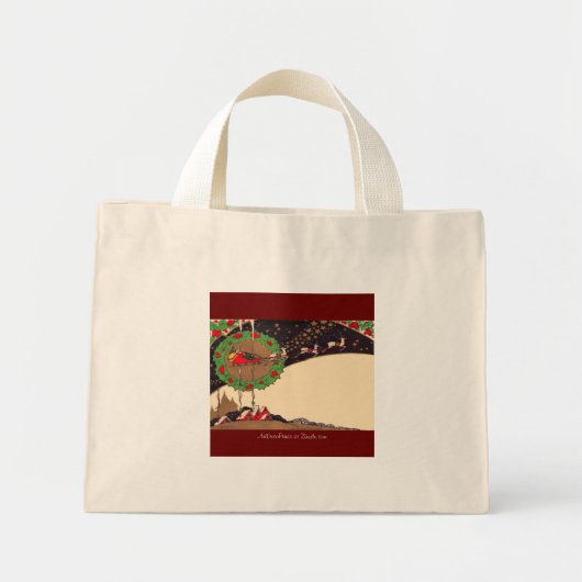 Art Deco-kerstkerstkerstCanvas tas (Voorkant)