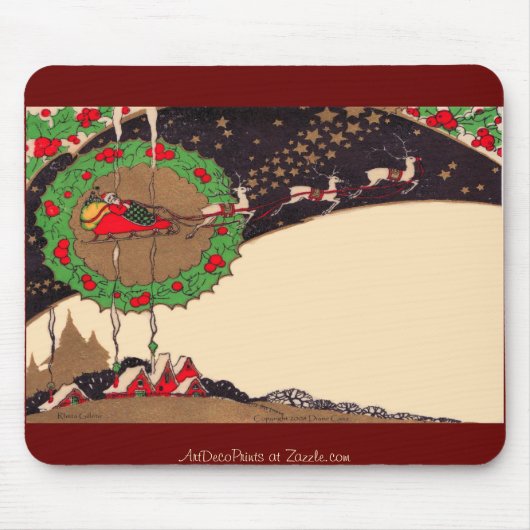 Art Deco-kerstkerstkerstkerstMuismat Muismat (Voorkant)