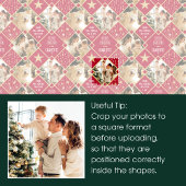 Art Deco Kerstmis Aangepaste Foto's Rood Groen Bla Inpakpapier Vel