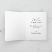  Art Deco Kerstmis, Liefde en Romance Wave Feestdagen Kaart (Binnen)