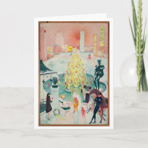 Art Deco Kerstschilderij van Florine Stettheimer Kaart