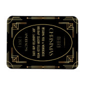 Art deco Kerstvakantie fotomagneet Magneet (Horizontaal)