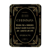 Art deco Kerstvakantie fotomagneet Magneet (Verticaal)