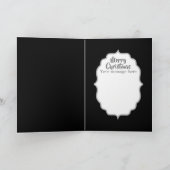 art deco Kerstvakantie retro dame voeg bericht toe Feestdagen Kaart (Binnen)