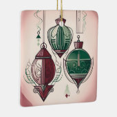 Art Deco Kerstversiering Keramisch Ornament (Rechts)