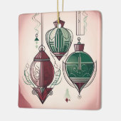 Art Deco Kerstversiering Keramisch Ornament (Links)