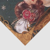 Art Deco-kerstvrouw-ontkoppeling Tissuepapier (Detail)