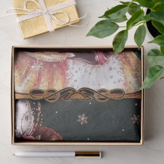 Art Deco-kerstvrouw-ontkoppeling Tissuepapier (Geschenk)